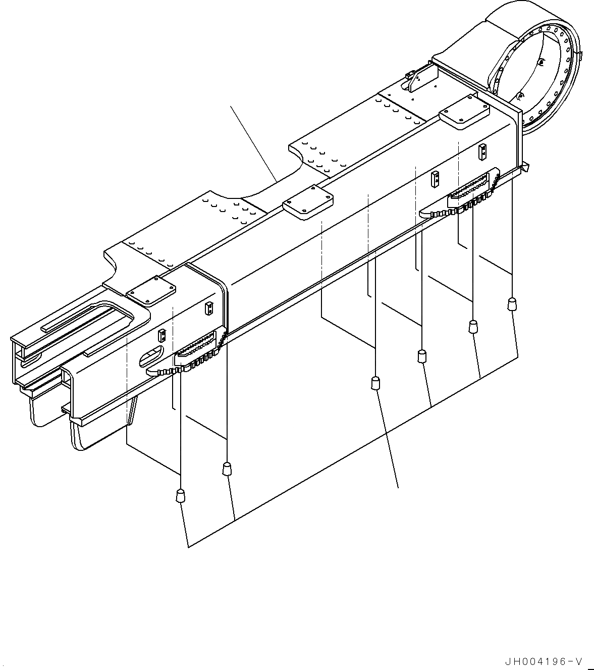 Схема запчастей Komatsu PC700LC-8E0 - ГУСЕНИЧНАЯ РАМА (РАМА ЛЕВ.) R [НИЖН.CARRIAGE]