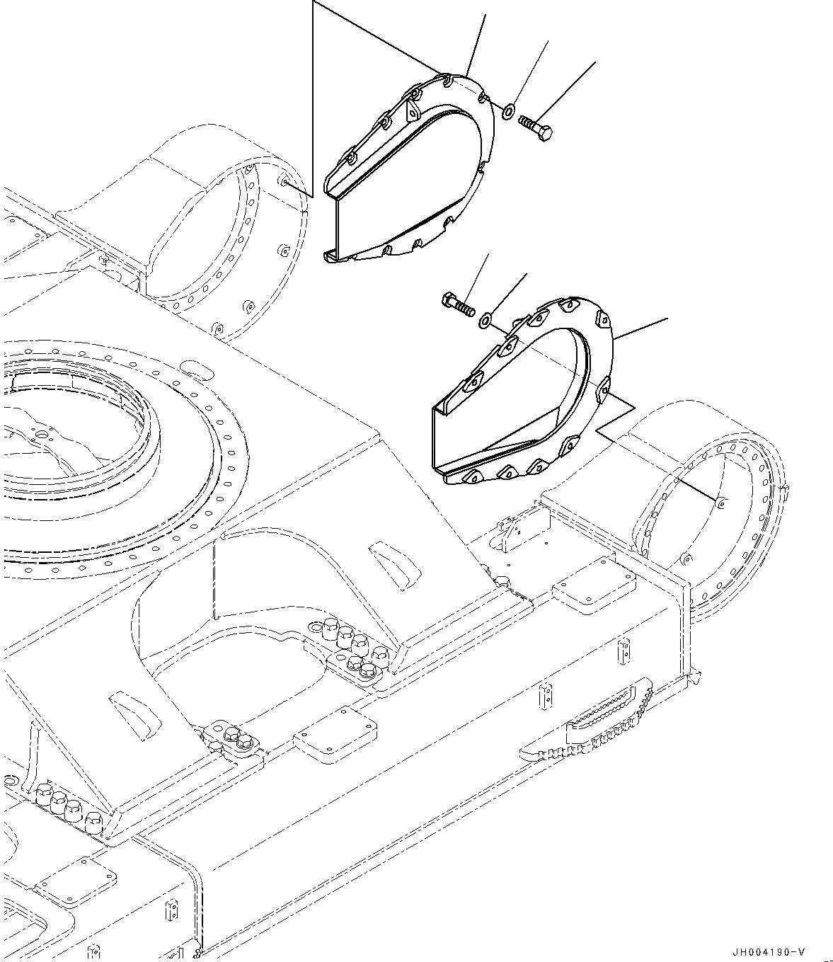 Схема запчастей Komatsu PC700LC-8E0 - МОТОР ХОДА ЧАСТИ КОРПУСА R [НИЖН.CARRIAGE]