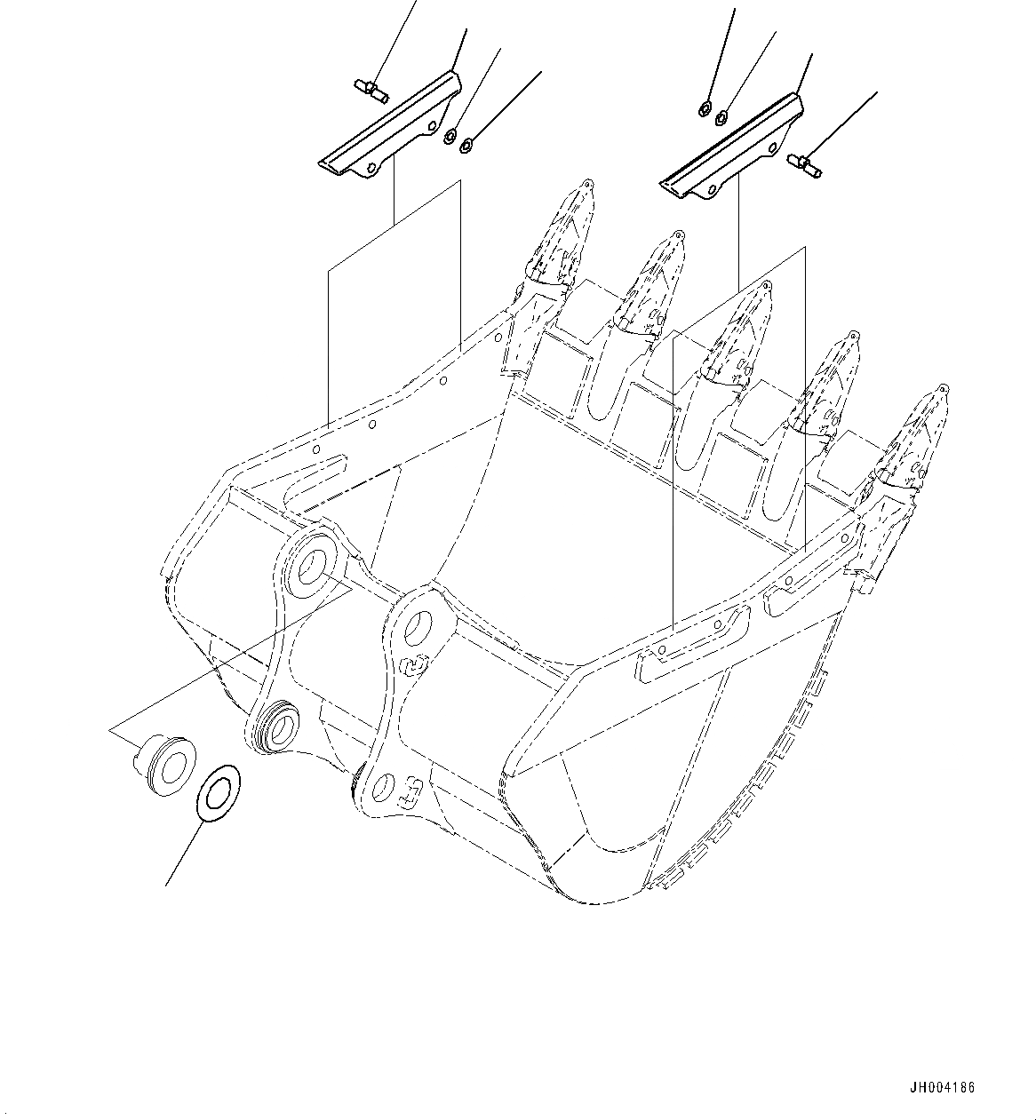 Схема запчастей Komatsu PC700LC-8E0 - КОВШ (.M, 8MM ШИР., WEAR ПЛАСТИНА, KMAX TOOTH, THRUST ADJUSTMENT, БОКОРЕЗЫ,БОКОРЕЗЫ) T [РАБОЧЕЕ ОБОРУДОВАНИЕ]