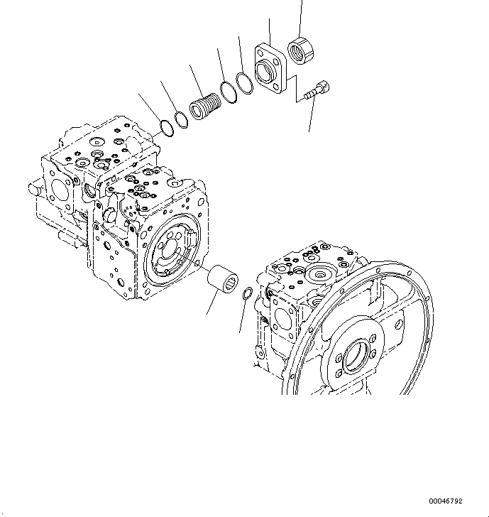 Схема запчастей Komatsu PC200-8M0 - КОМПОНЕНТЫ ДВИГАТЕЛЯ (ОСНОВН. НАСОС) (9/) B [КОМПОНЕНТЫ ДВИГАТЕЛЯ]