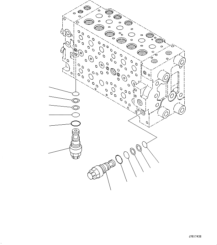 Схема запчастей Komatsu PC200-8M0 - ОСНОВН. УПРАВЛЯЮЩ. КЛАПАН (ВНУТР. ЧАСТИ) (8/7) H [ГИДРАВЛИКА]