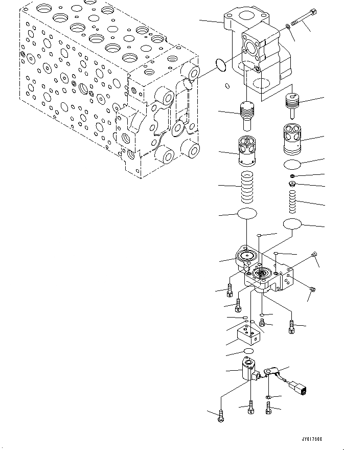 Схема запчастей Komatsu PC200-8M0 - ОСНОВН. УПРАВЛЯЮЩ. КЛАПАН (ВНУТР. ЧАСТИ) (/7) H [ГИДРАВЛИКА]