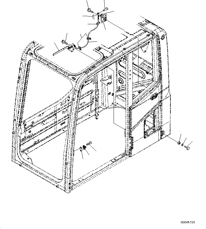 Схема запчастей Komatsu PC200-8M0 - КАБИНА (ФИКСАТОР ОТКРЫТИЯ И БЛОК ДВЕРИ) K [КАБИНА ОПЕРАТОРА И СИСТЕМА УПРАВЛЕНИЯ]