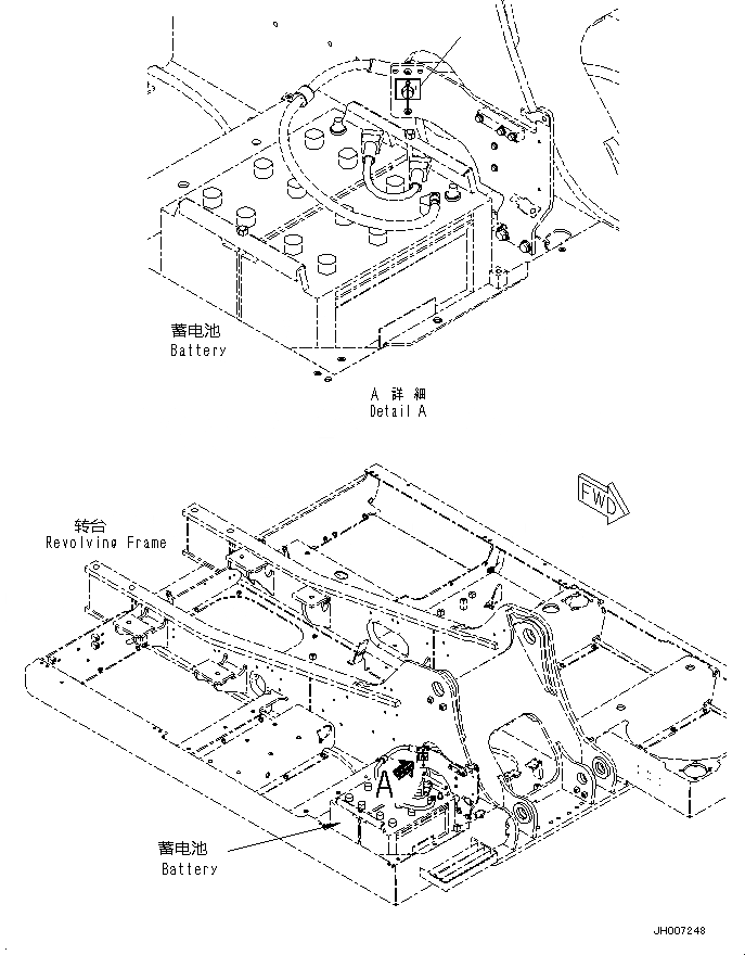 Схема запчастей Komatsu PC200-8M0 - СИГНАЛИЗ-Я(АККУМУЛЯТОР DISCONNECT SWICH) U [МАРКИРОВКА]