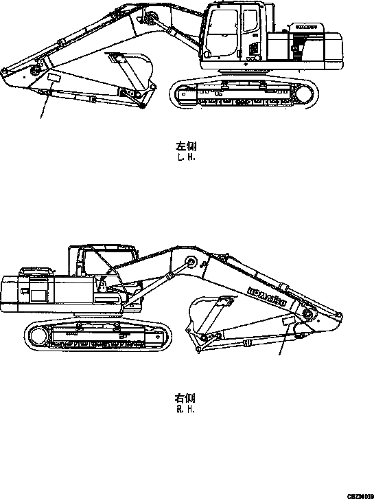 Схема запчастей Komatsu PC200-8M0 - ПРЕДУПРЕЖДАЮЩ. МАРКИРОВКАS(РУКОЯТЬ) U [МАРКИРОВКА]