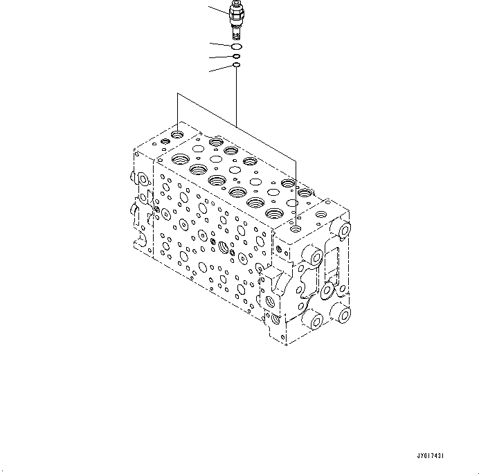 Схема запчастей Komatsu PC220-8M0 - ОСНОВН. УПРАВЛЯЮЩ. КЛАПАН (ВНУТР. ЧАСТИ) (9/7) H [ГИДРАВЛИКА]