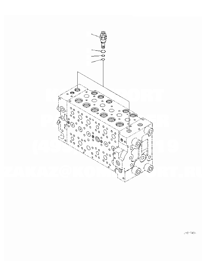Схема запчастей Komatsu PC220-8M0 - ОСНОВН. УПРАВЛЯЮЩ. КЛАПАН (-ДОПОЛН. АКТУАТОР ТРУБЫ, АККУМУЛЯТОР) (ВНУТР. ЧАСТИ) (9/) H [ГИДРАВЛИКА]