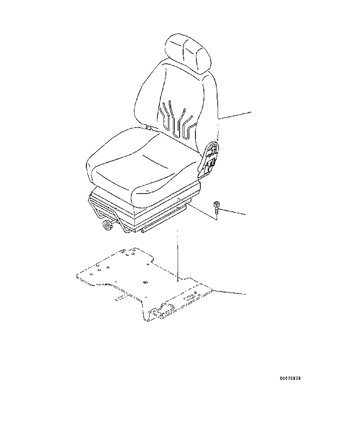 Схема запчастей Komatsu PC220-8M0 - СИДЕНЬЕ ОПЕРАТОРА (С ВОЗД. ПОДВЕСКОЙ) K [КАБИНА ОПЕРАТОРА И СИСТЕМА УПРАВЛЕНИЯ]