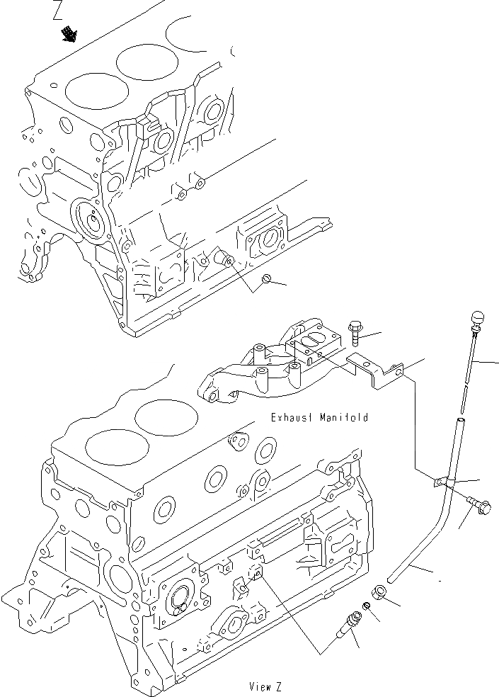 Схема запчастей Komatsu PC130F-7 - МАСЛ. ЩУП A