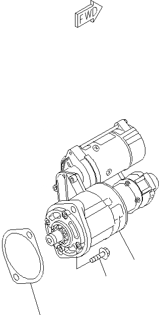 Схема запчастей Komatsu PC130F-7 - КРЕПЛЕНИЕ СТАРТЕРА (.KW) A