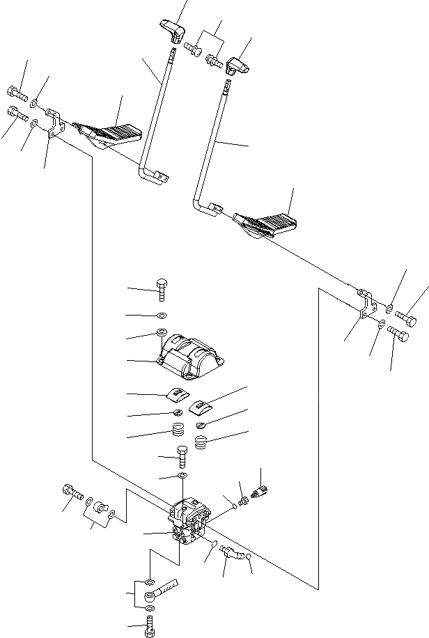 Схема запчастей Komatsu PC130F-7 - ОСНОВН. КОНСТРУКЦИЯ (КАБИНА) (КОНТРОЛЬ ХОДА) K