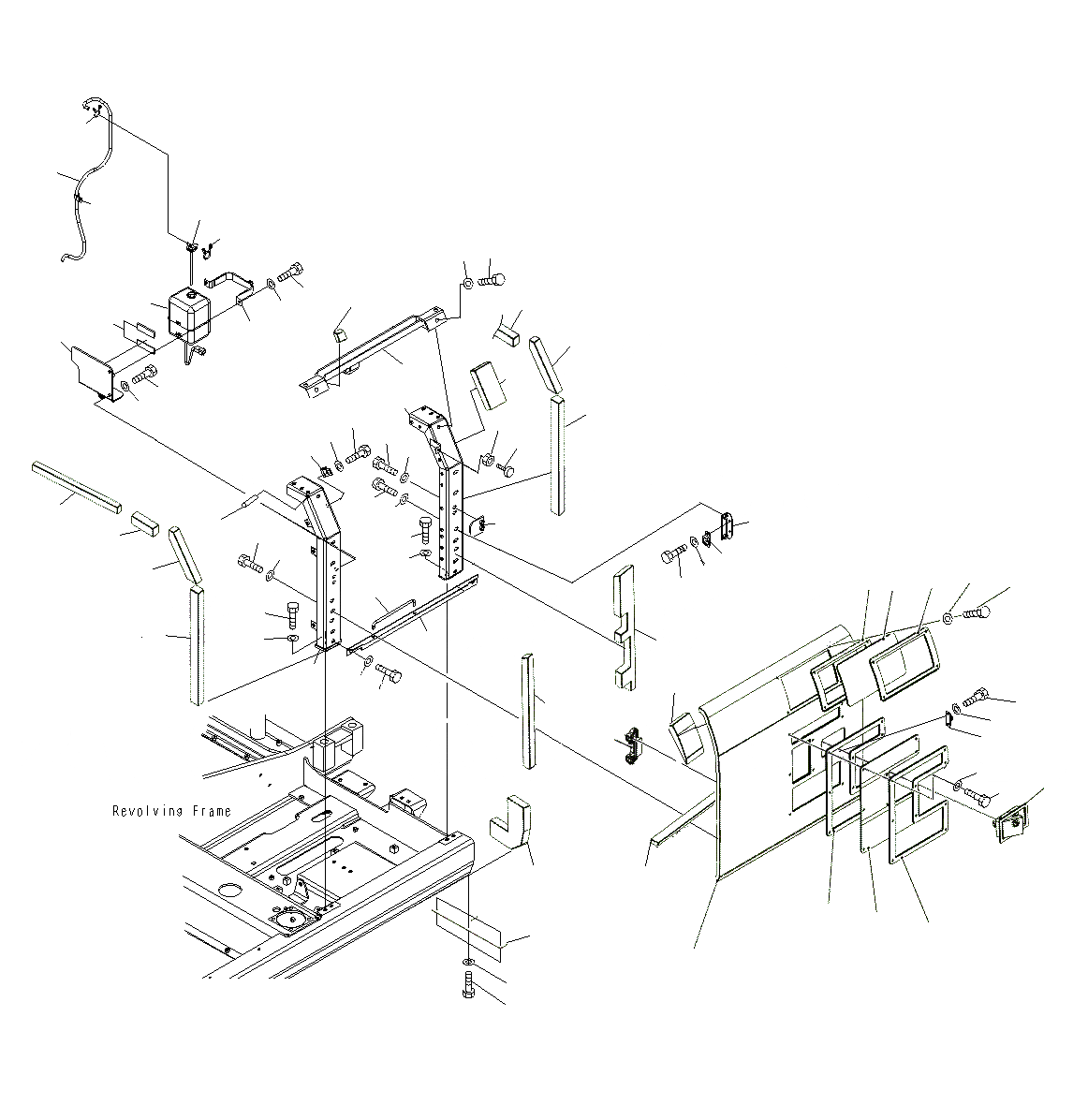 Схема запчастей Komatsu PC130F-7 - ДВЕРЬ L.H (LOGGING) M