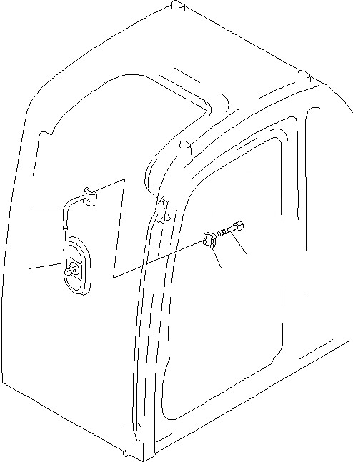 Схема запчастей Komatsu PC130F-7 - ЗАДН. VIEW MIRROR. ЛЕВ. (ОДИНОЧН.) M