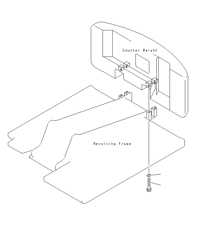 Схема запчастей Komatsu PC130F-7 - CUNTER ВЕС КРЕПЛЕНИЕ M