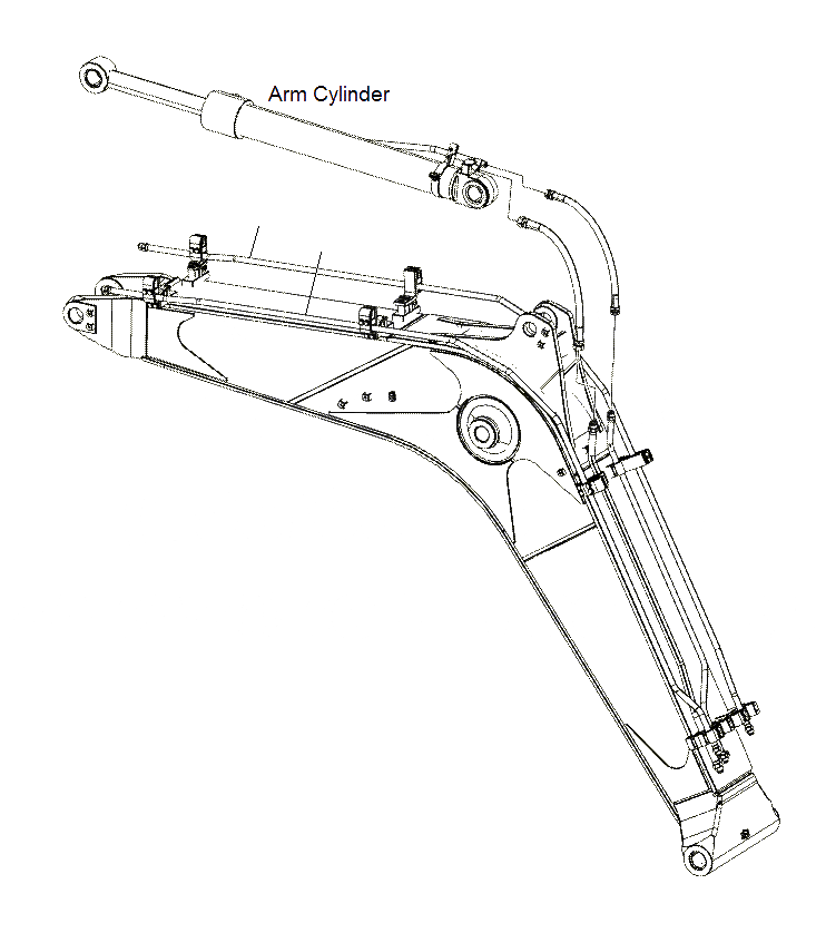 Схема запчастей Komatsu PC130F-7 - СТРЕЛА (ГИДРАВЛ ЛИНИЯ SHEAR HEAD ДЛЯ ACCUMULATE)(J7-UP) T