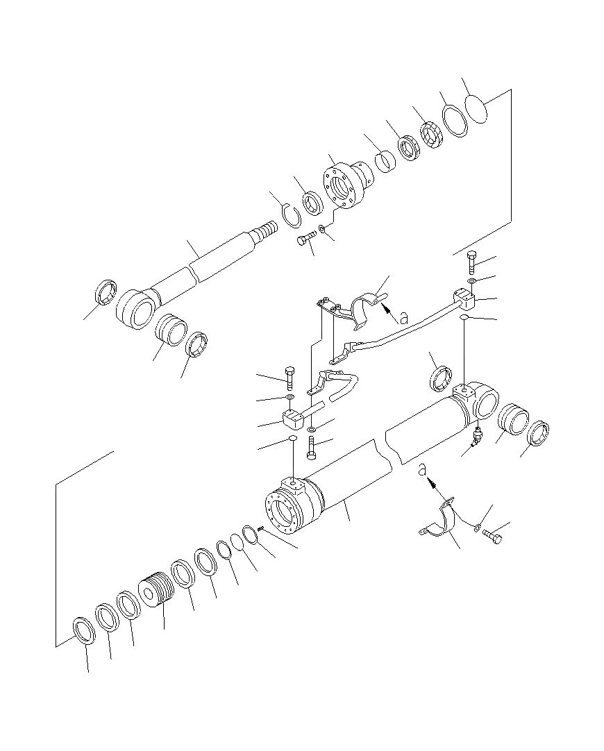 Схема запчастей Komatsu PC130F-7 - ЦИЛИНДР СТРЕЛЫ(ДЛЯ SHEAR HEAD)(J7-UP)( HOUR) T