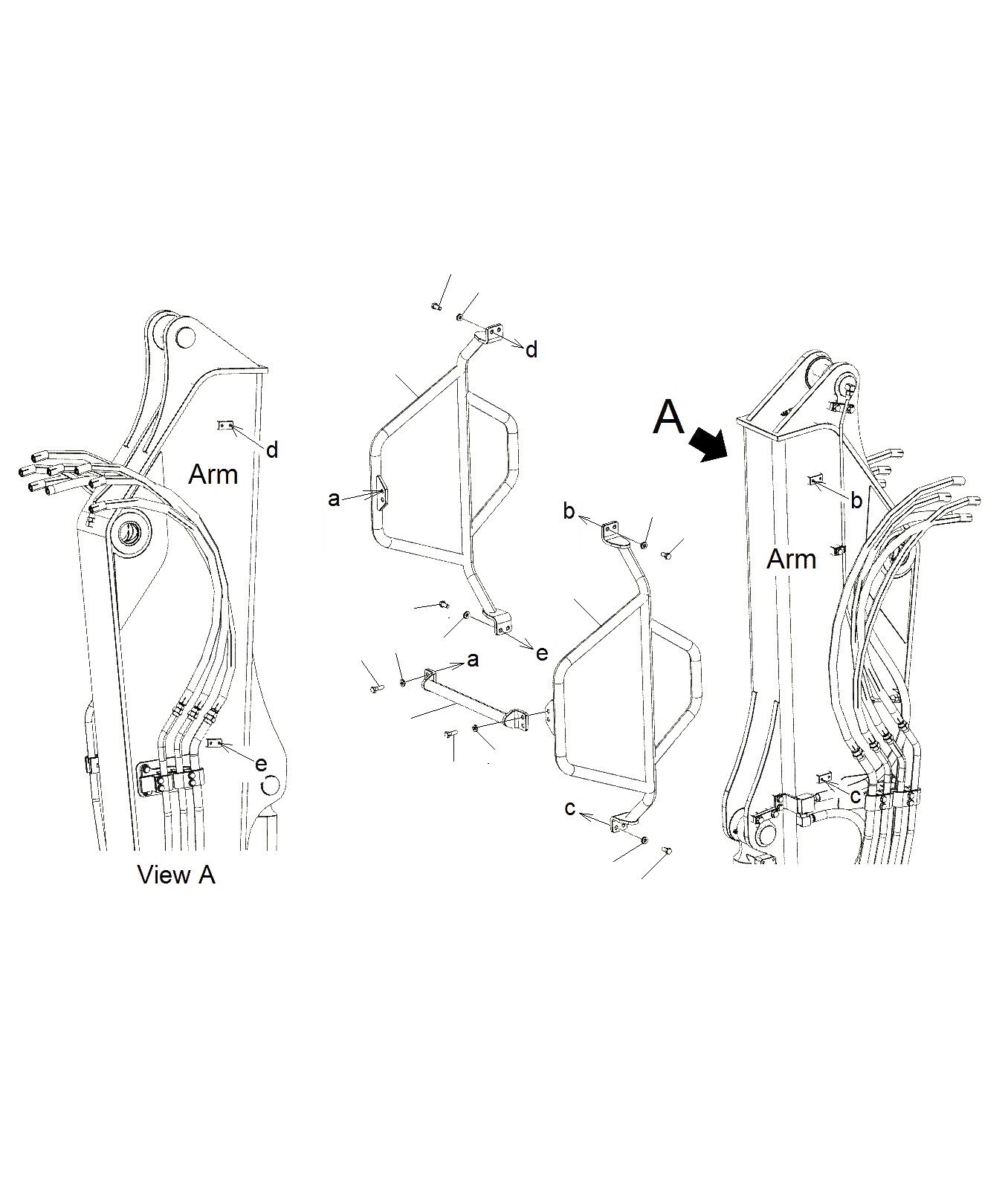 Схема запчастей Komatsu PC130F-7 - РУКОЯТЬ (РУКОЯТЬ ЧАСТИ КОРПУСА)(ДЛЯ SHEAR HEAD)(J7-UP) T