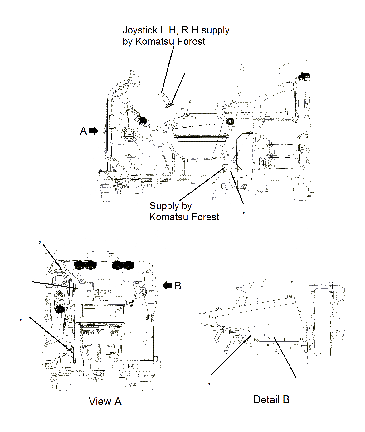 Схема запчастей Komatsu PC130F-7 - MAXI КОМПЛЕКТ HARVESTER (J9-UP)(/) T