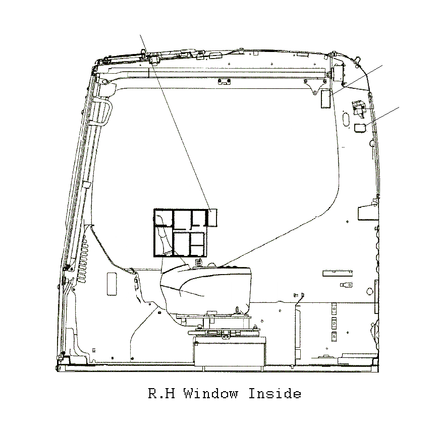 Схема запчастей Komatsu PC130F-7 - ПЛАСТИНА (ДЛЯ ОКНА)(АНГЛ.)(БУКВЕНН.) U