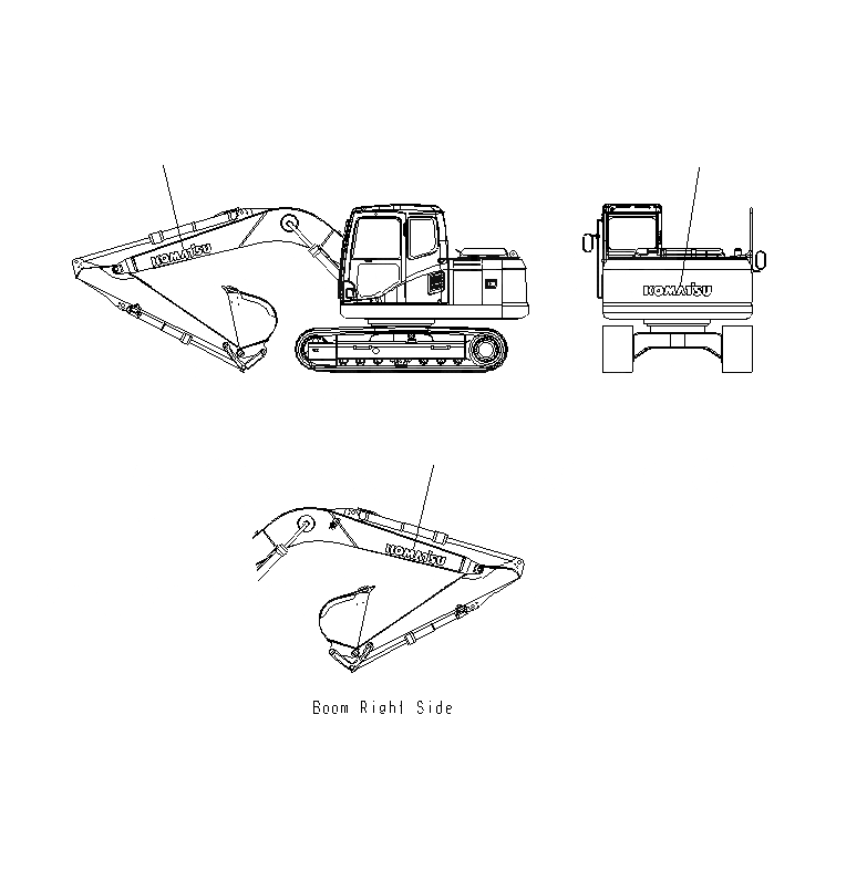 Схема запчастей Komatsu PC130F-7 - ЛОГОТИП (ПРОТИВОВЕС AND СТРЕЛА) U