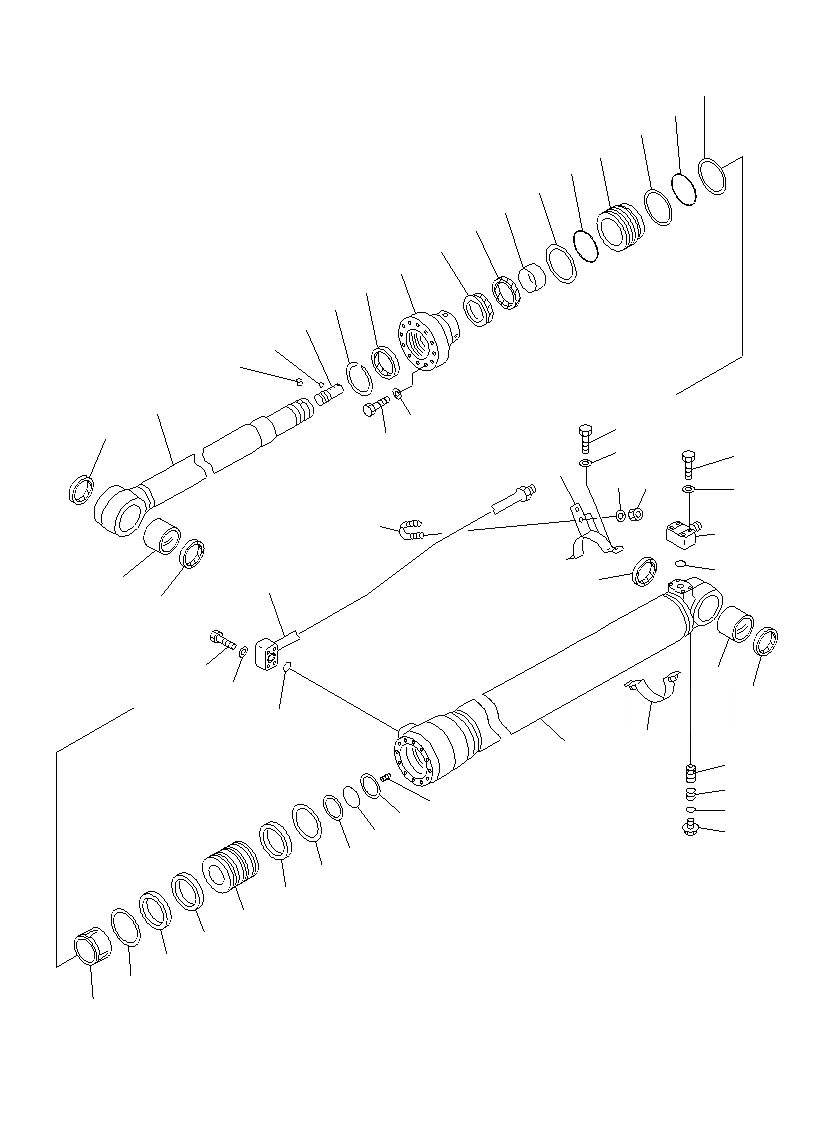 Схема запчастей Komatsu PC130F-7 - ЦИЛИНДР РУКОЯТИ(ВНУТР. ЧАСТИ)(№J7-UP) Y