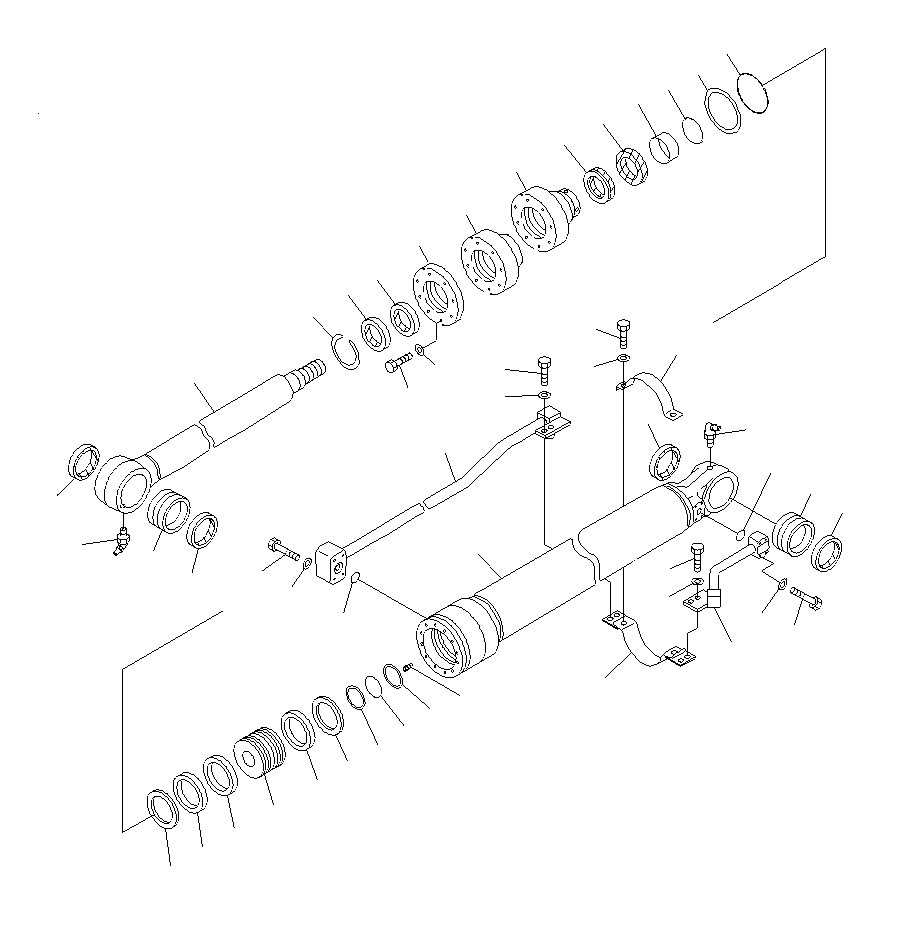 Схема запчастей Komatsu PC130F-7 - ЦИЛИНДР КОВША SHEAR HEAD (ВНУТР. ЧАСТИ)(№J7-UP) Y