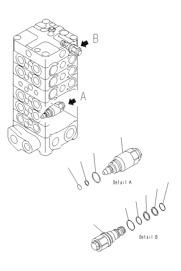 Схема запчастей Komatsu PC130F-7 - ОСНОВН. КЛАПАН (-КЛАПАН) (8/) (С ПРЕДОТВРАЩЕНИЕМ СМЕЩЕНИЯ) Y
