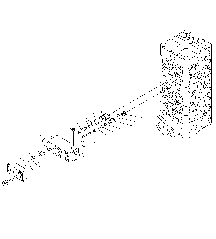 Схема запчастей Komatsu PC130F-7 - ОСНОВН. КЛАПАН (7-КЛАПАН) (/) (С ПРЕДОТВРАЩЕНИЕМ СМЕЩЕНИЯ) Y
