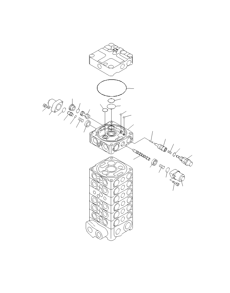Схема запчастей Komatsu PC130F-7 - ОСНОВН. КЛАПАН (7-КЛАПАН) (/) (С ПРЕДОТВРАЩЕНИЕМ СМЕЩЕНИЯ) Y