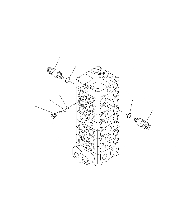 Схема запчастей Komatsu PC130F-7 - ОСНОВН. КЛАПАН (7-КЛАПАН) (/) (С ПРЕДОТВРАЩЕНИЕМ СМЕЩЕНИЯ) Y
