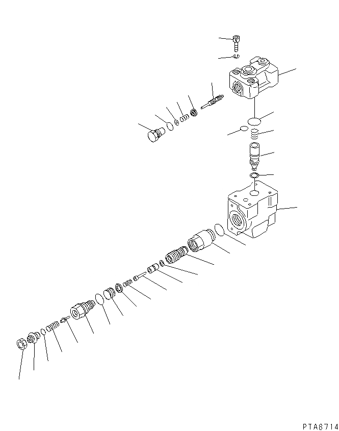 Схема запчастей Komatsu PC130F-7 - ЗАКРЫВАЮЩИЙ КЛАПАН(ВНУТР. ЧАСТИ) Y