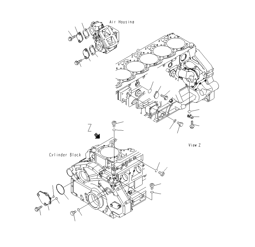 Схема запчастей Komatsu PC400LCSE-8R - КРЫШКАДЛЯ EGR LESS A