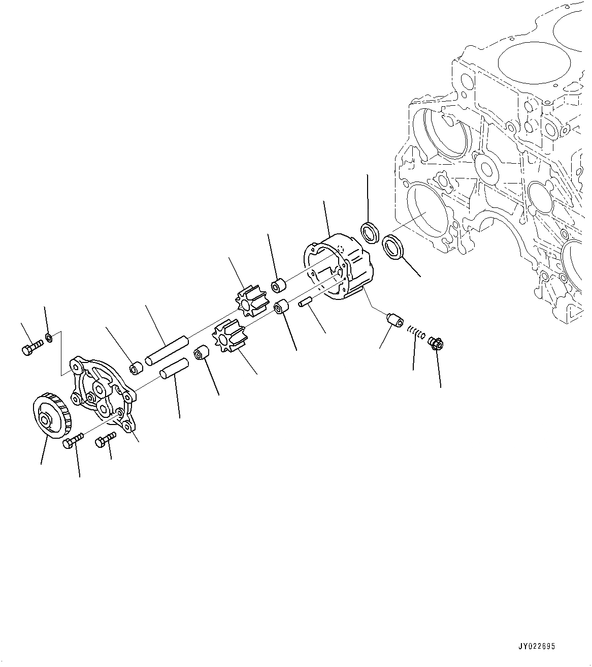 Схема запчастей Komatsu PC400LCSE-8R - МАСЛ. НАСОС A