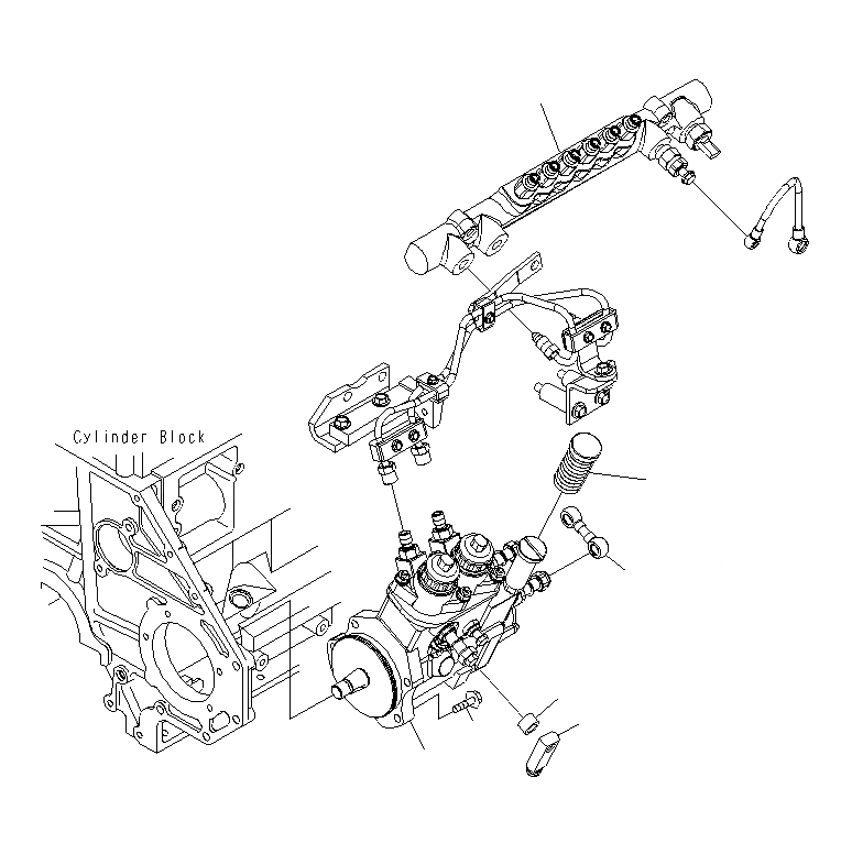 Схема запчастей Komatsu PC400LCSE-8R - ТОПЛИВН. НАСОС И COMMON RAIL (№-UP) A