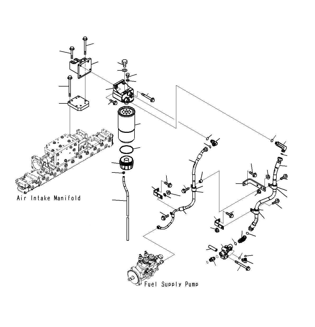 Схема запчастей Komatsu PC400LCSE-8R - PRE-ФИЛЬТР. (/)(№9-UP) A