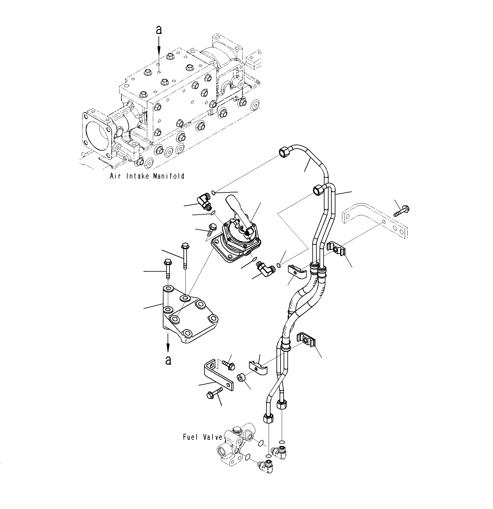 Схема запчастей Komatsu PC400LCSE-8R - PRE-ФИЛЬТР. (/)(№9-UP) A