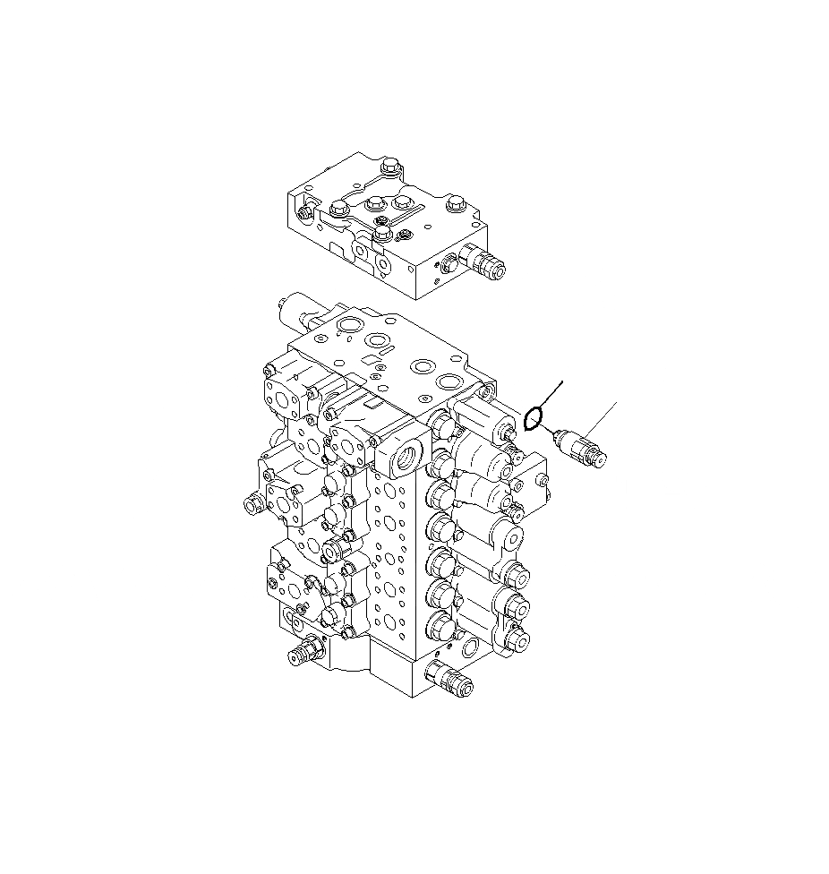 Схема запчастей Komatsu PC400LCSE-8R - РАЗГРУЗ. КЛАПАН ( KG/CM) (СЕРВИСНЫЙ КЛАПАН) H