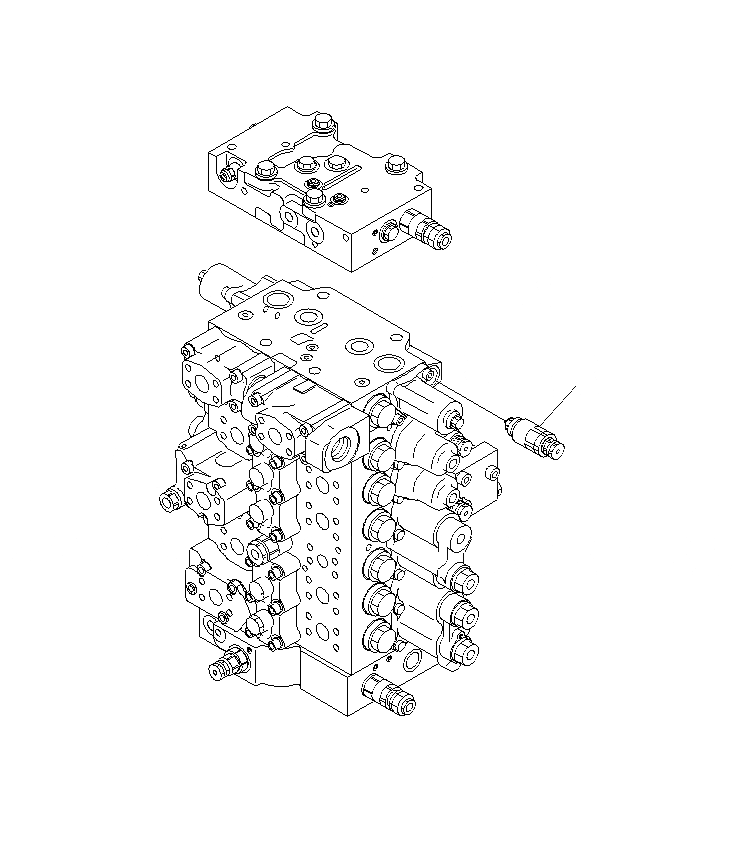 Схема запчастей Komatsu PC400LCSE-8R - РАЗГРУЗ. КЛАПАН ( KG/CM) (СЕРВИСНЫЙ КЛАПАН) H