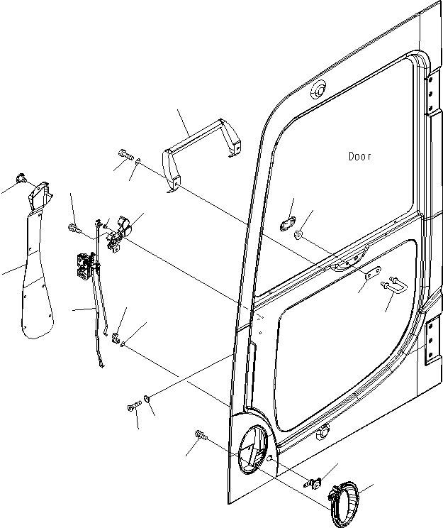 Схема запчастей Komatsu PC400LCSE-8R - КАБИНА (ЗАМОК ДВЕРИ) (АНТИВАНДАЛЬН.) K