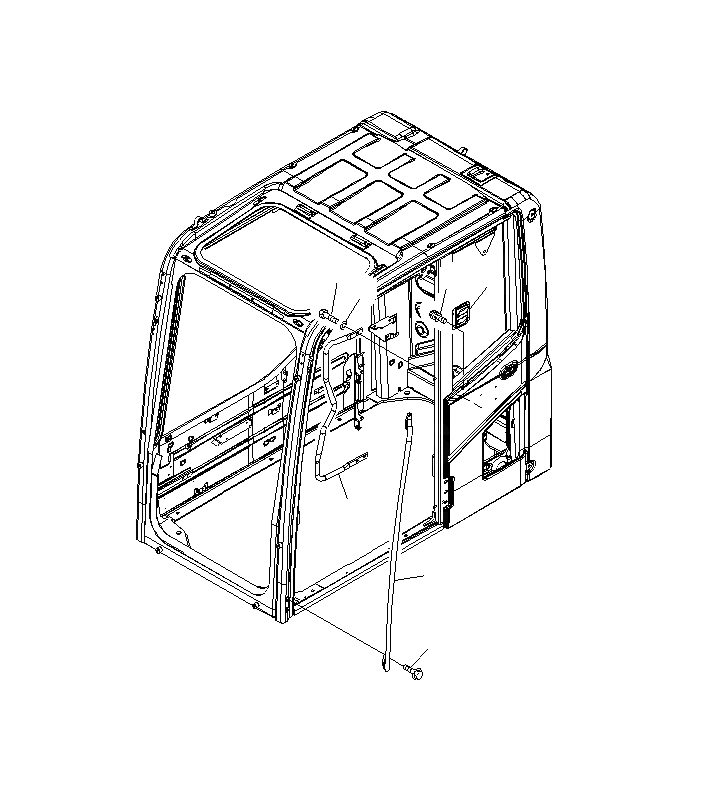 Схема запчастей Komatsu PC400LCSE-8R - КАБИНА (PRESSURE КЛАПАН И РУЧКА) (АНТИВАНДАЛЬН.) K