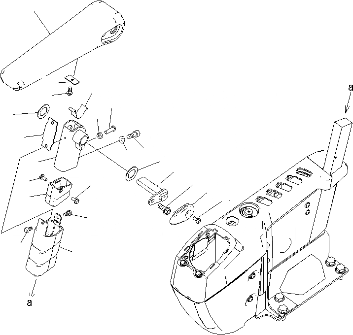 Схема запчастей Komatsu PC400LCSE-8R - КАБИНА (ПОЛ) (ПОДЛОКОТНИК. R.H) K