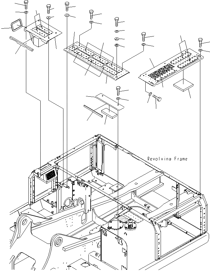 Схема запчастей Komatsu PC400LCSE-8R - КРЫШКА(КАБИНА) M