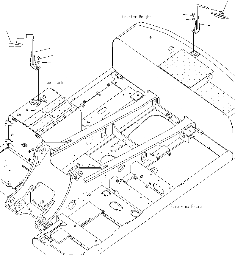 Схема запчастей Komatsu PC400LCSE-8R - ЗАДН. VIEW MIRROR M