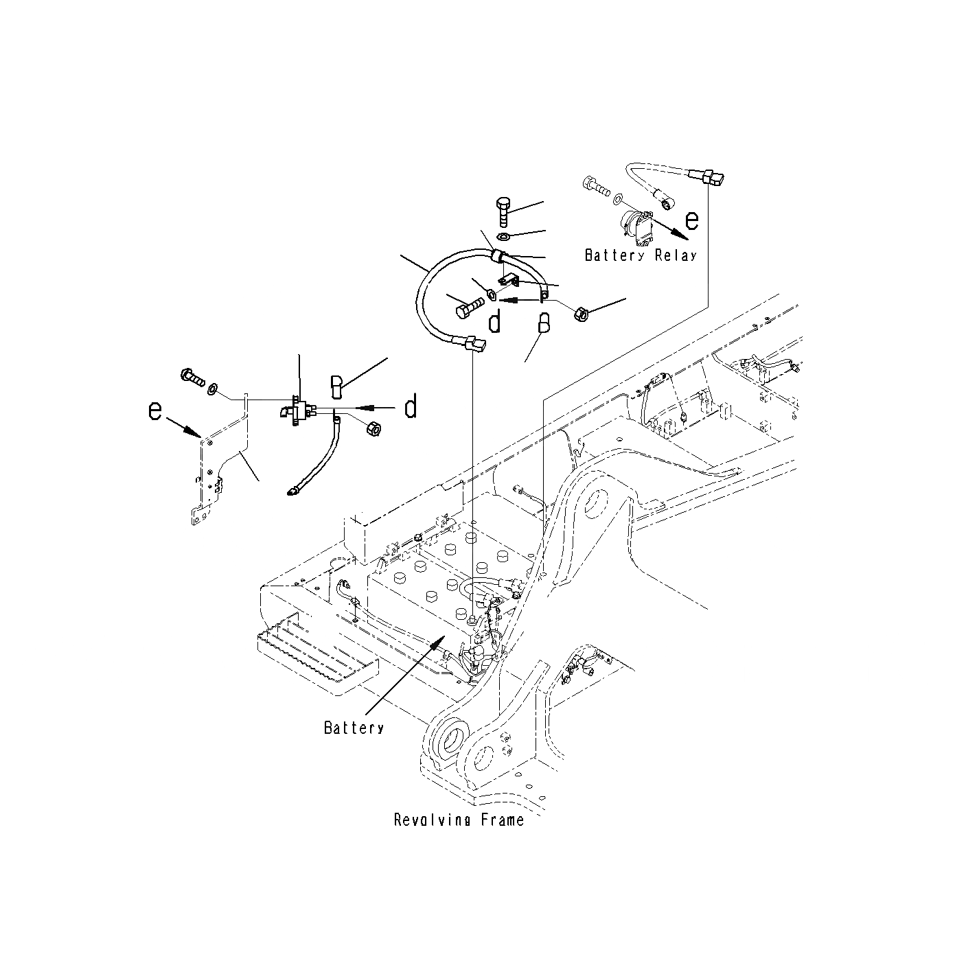 Схема запчастей Komatsu PC400LCSE-8R - BATERY CUT OFF W