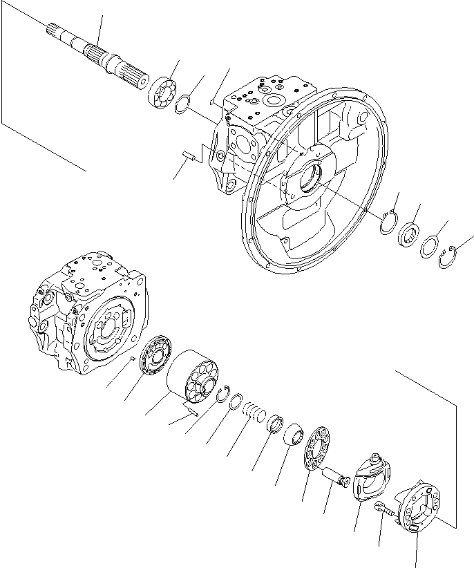 Схема запчастей Komatsu PC400LCSE-8R - ОСНОВН. НАСОС (/) Y