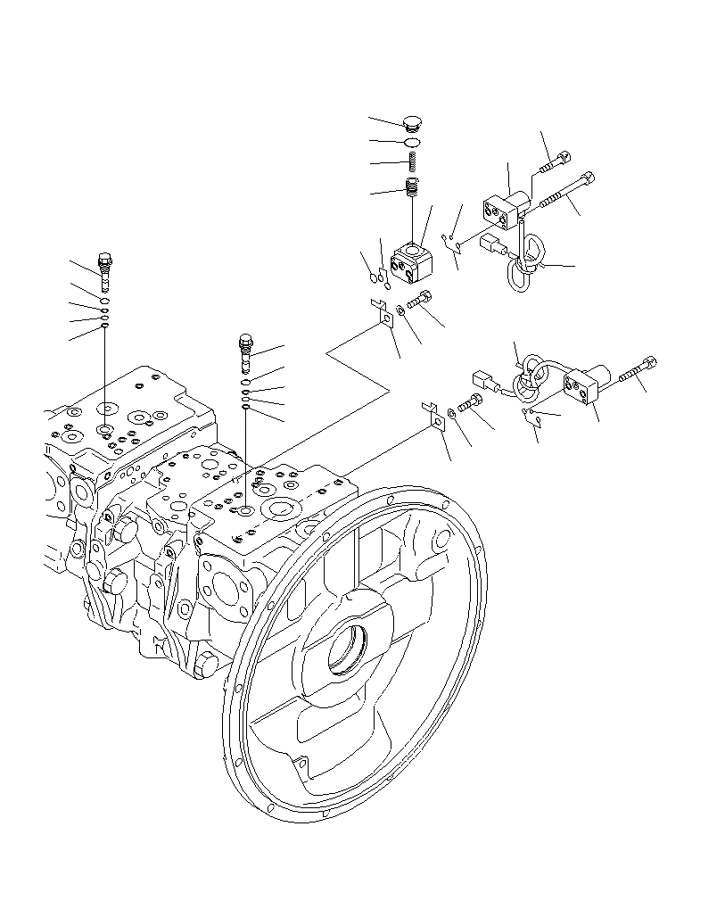 Схема запчастей Komatsu PC400LCSE-8R - ОСНОВН. НАСОС (/) Y