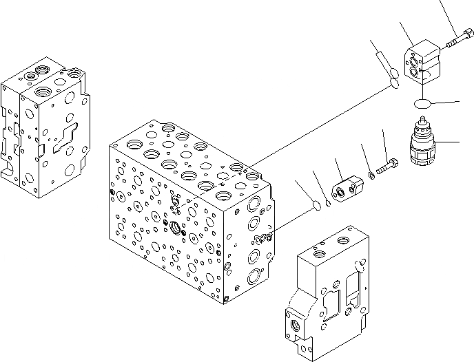 Схема запчастей Komatsu PC400LCSE-8R - ОСНОВН. КЛАПАН (/) Y