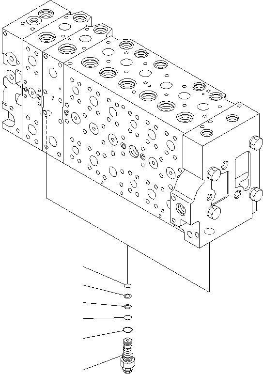 Схема запчастей Komatsu PC400LCSE-8R - ОСНОВН. КЛАПАН ( ACTUTOR) (8/) Y