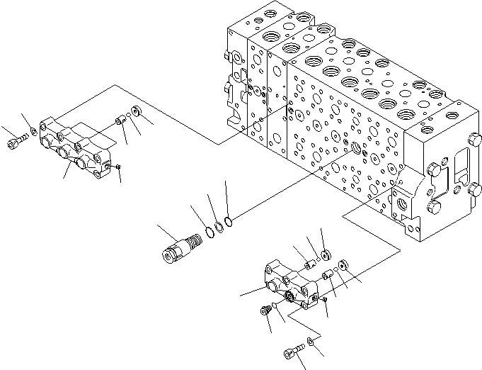 Схема запчастей Komatsu PC400LCSE-8R - ОСНОВН. КЛАПАН ( ACTUTOR) (/) Y