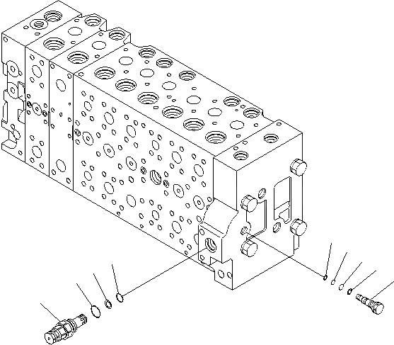 Схема запчастей Komatsu PC400LCSE-8R - ОСНОВН. КЛАПАН ( ACTUTOR) (/) Y